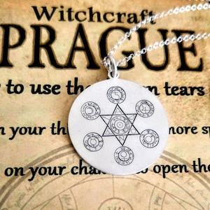 Seal of Solomon planetary necklace,witchcraft talisman,success amulet,Ars Paulina