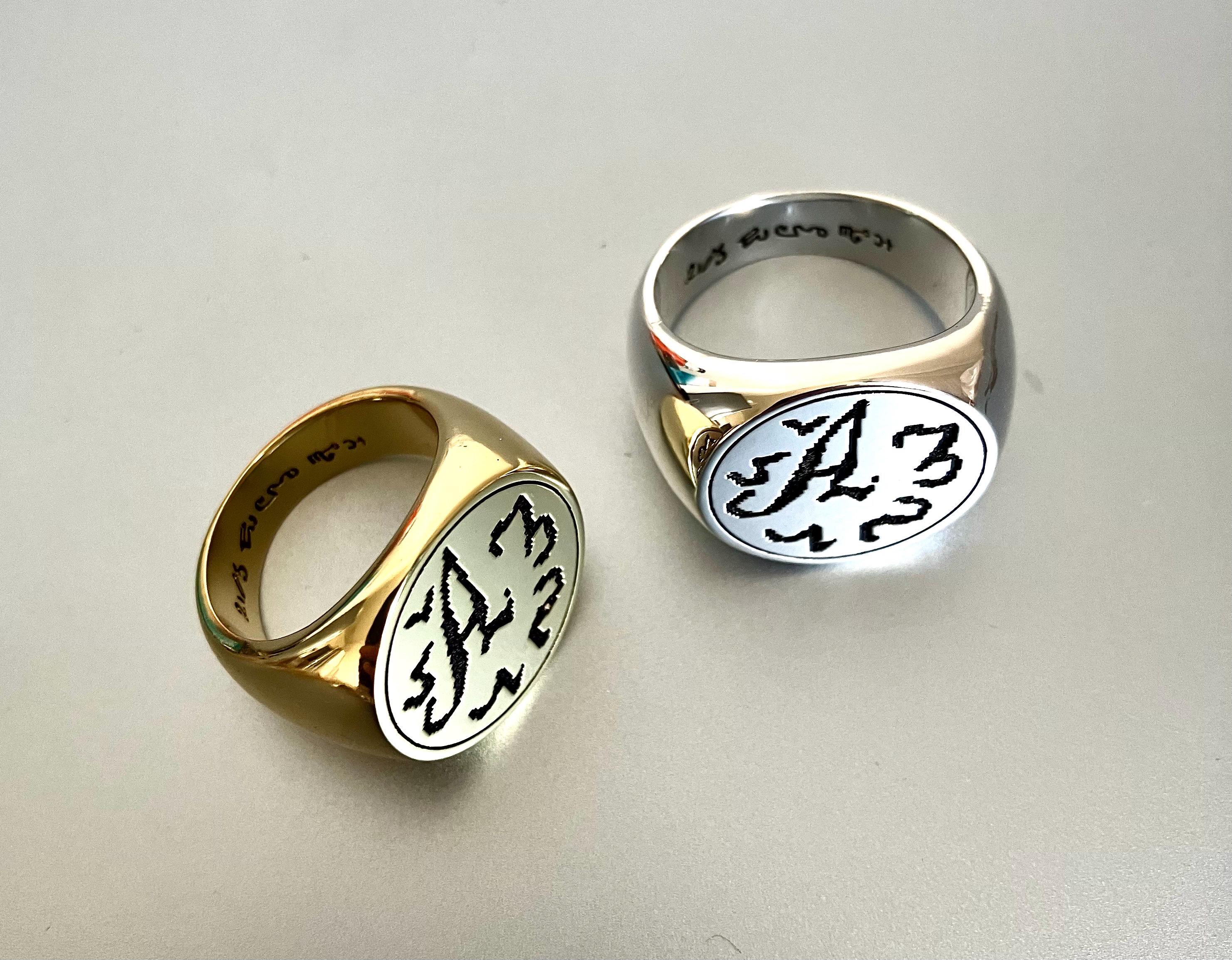 (宅)加護の指輪 Amulet ring 聖 Silver Works Witchcraft Amulet Ring for Winning the Lottery, Luck Talisman