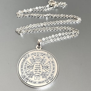 Protection from Evil Spirits Necklace, Kabbalah Amulet, Archangel Talisman Pendant, Evil Eye Jewelry, Mystical Jewish Amulet