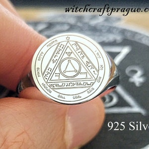 Seal of Solomon Sixth Pentacle of the Sun ring,amulet for invisibility,witchcraft talisman