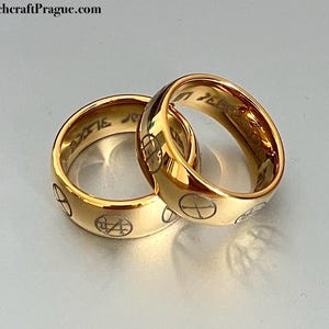 The four Archangels sigil ring, protection and success talisman, witchcraft amulet, Spiritual Celestial jewelry