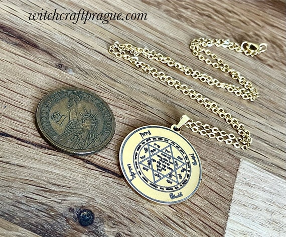 Dawapara Potente Ciondolo Di Abraxas Collana Protezione Del Denaro Talismano Amuleto Spiruale Occulto Gioielli In Acciaio Inossidabile - Foto 12