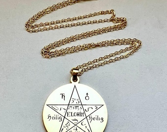 Witchcraft Amulet for protection against evil spirits, grand pentacle of Moses
