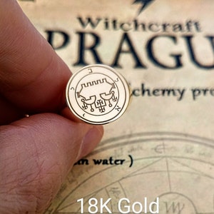 Belial Sigil Ring, Goetia seal amulet, Occult Jewelry, Witchcraft Demon Ring, Left hand path