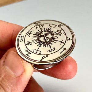 Wealth and success talisman ring, money amulet, seal of Solomon spell