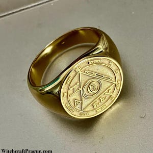 Moon Talisman Ring, Occult Magick Ring for Spirit Companions, Witchcraft Jewelry, Ritual Tool