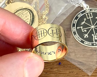 The Seven Archangels ring, Angelic Protection Jewelry, Spiritual Gift, Men's Women's Angel Ring