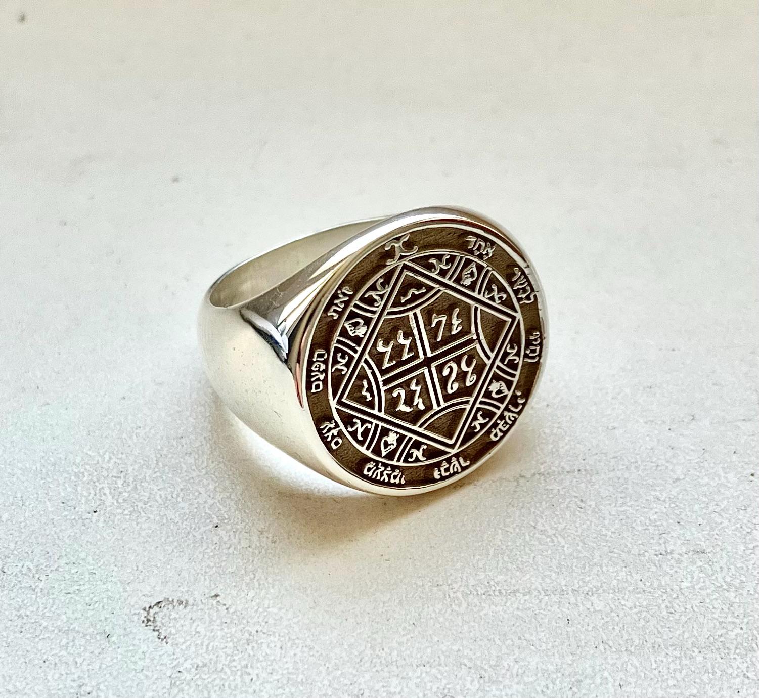 Custom Witchcraft Amulet Ring,archangel Talisman,seal of Solomon