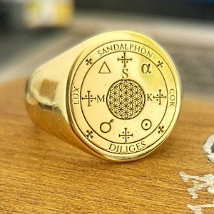 Erzengel Sandalphon Siegelring Hexerei Amulett Alchemie Talisman