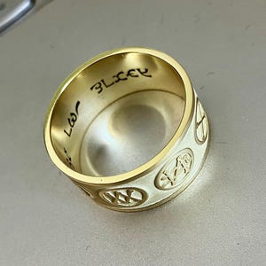 Pierścień Archaniołów Czarodziejów 925 srebrny amulet alchemiczny