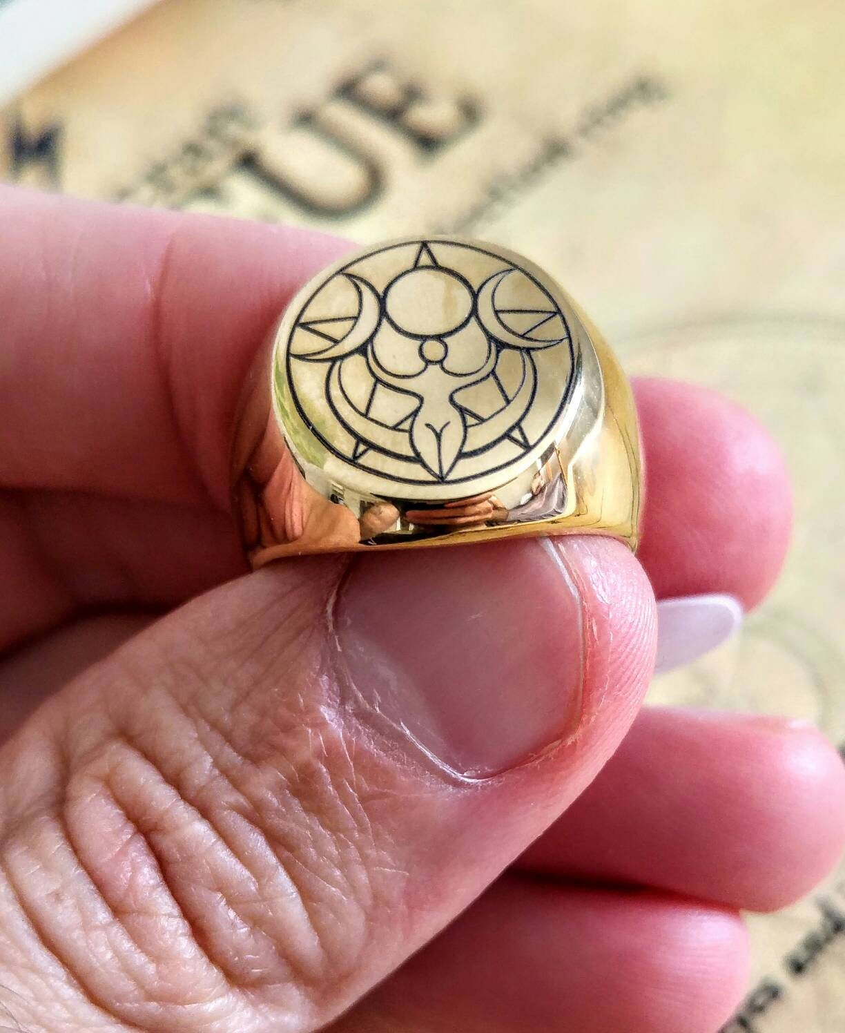 Hecate Zegel Ring Hekserij Amulet Wicca Talisman Etsy