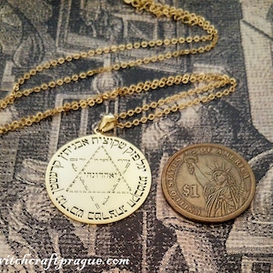 Witchcraft protection from illness amulet necklace Alchemy talisman sigil