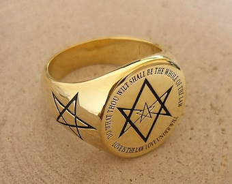 Thelema seal ring occult amulet witchcraft talisman