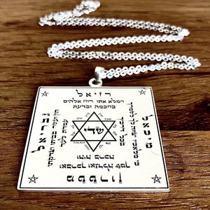 Custom witchcraft Talisman Pendant, Personalized money Amulet, Angel Sigil Necklace, Spiritual Occult Jewelry