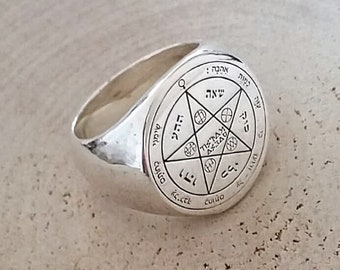 Alchemy pentacles ring sigil of love witchcraft amulet Wicca talisman