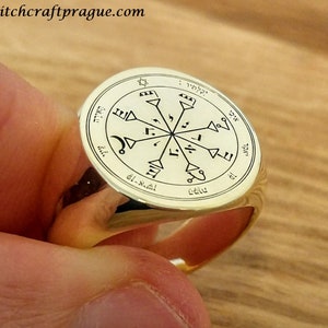 Fourth Pentacle of the Sun ring lesser key of Solomon