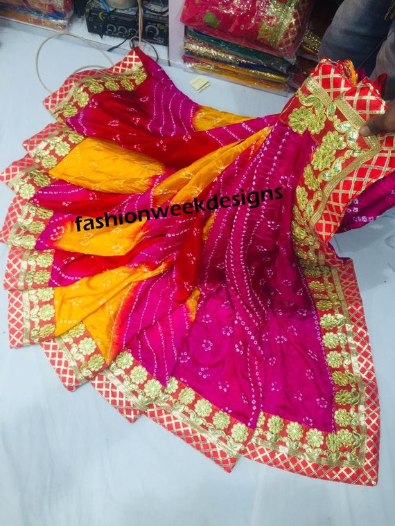 bandhani party wear saree