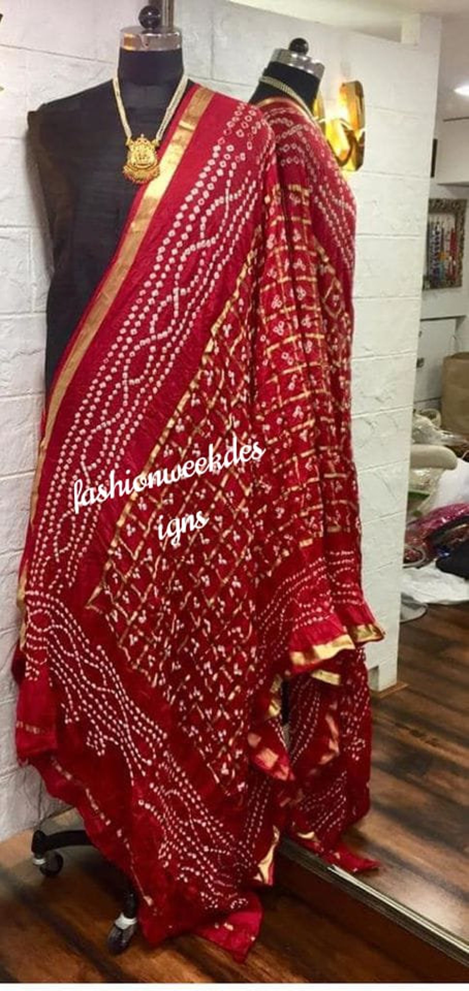 Jaipuri Rajasthani Women Bandhej suit lehengha Heavy Dupatta Etsy