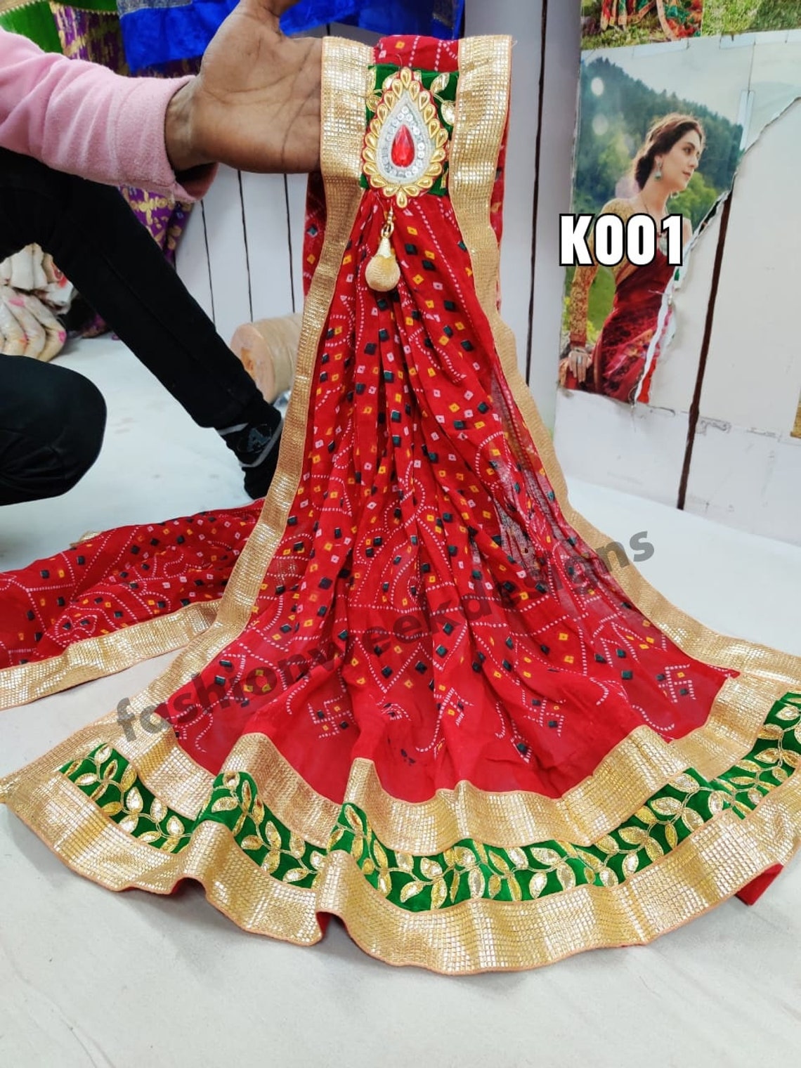 Beautiful Cotton Odhna Chunri Jaipuri Rajasthani Women Etsy