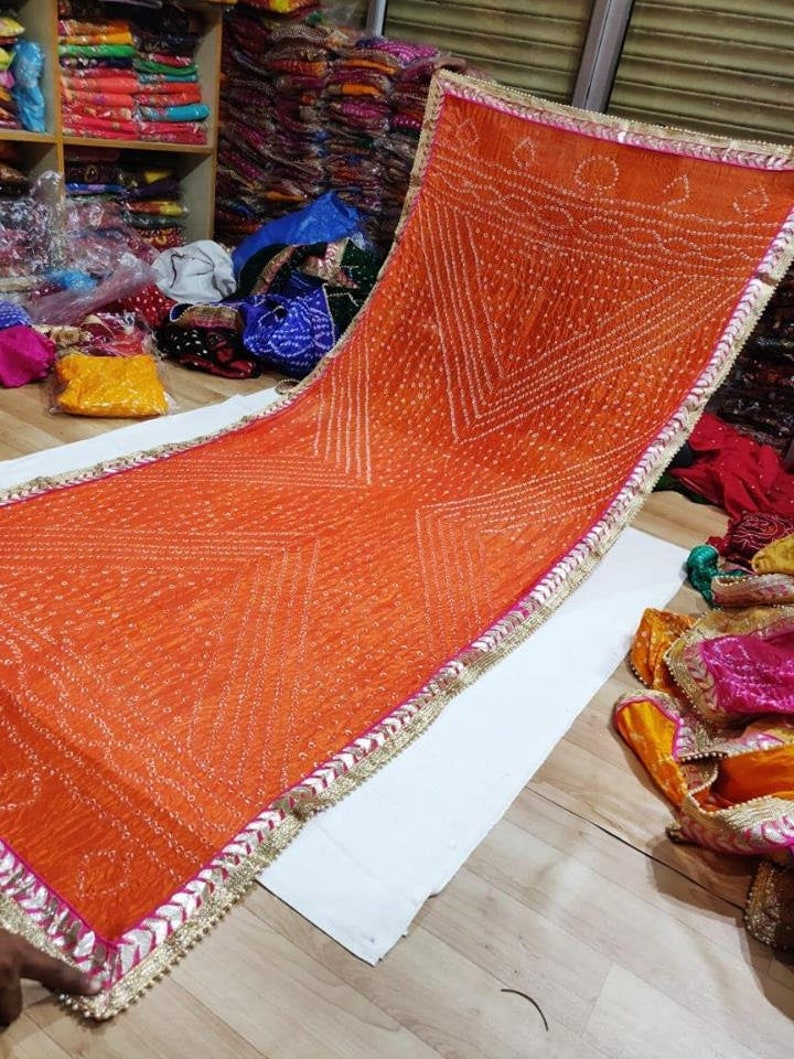 Rajasthani Bandhani Dupatta Gota Pati Indian Traditional Etsy