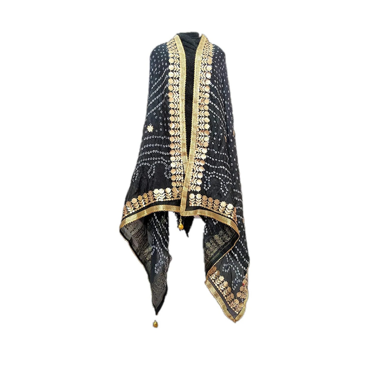 Green - Kutch Bandhani Tie-Dye Modal Silk Stole 19