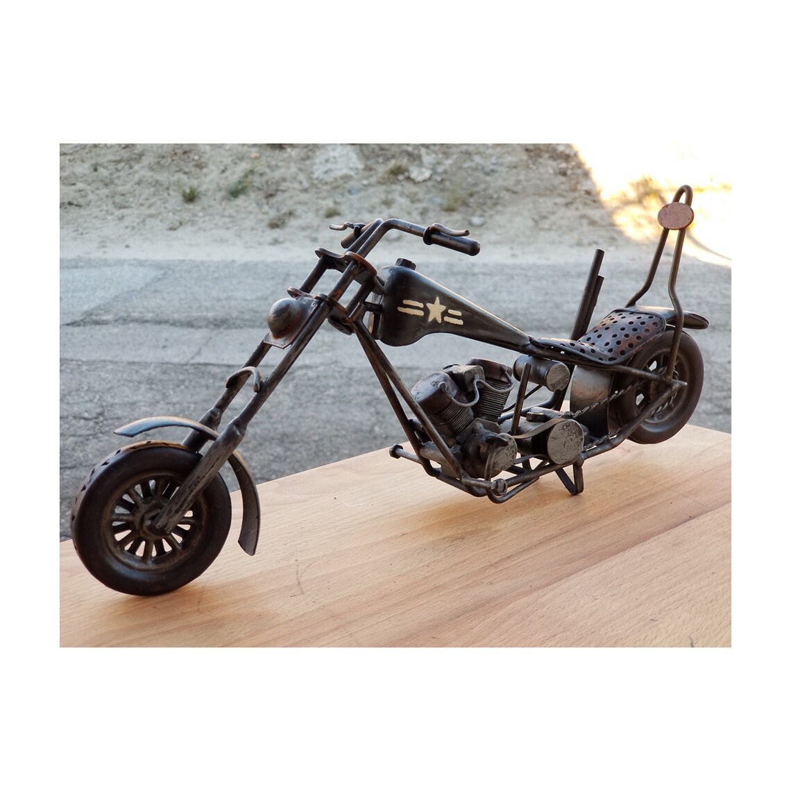 Collectible Easy Rider Model Motorcycle, Model Bike Hand Made, Hand ...