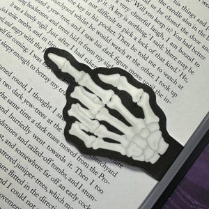 Skeleton Hand Magnetic Bookmark: Spooky Book Lover Gift