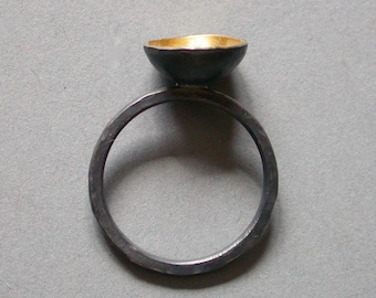 Ring dream goblet black-gold