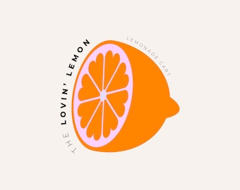 Anpassad apelsinfruktlogotypdesign: Varumärkesbyggande för hälsosamt café, smoothie eller juicebutik