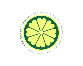 Anpassad citron/lime-logotypdesign: Fruktvarumärke, företagslogotyp