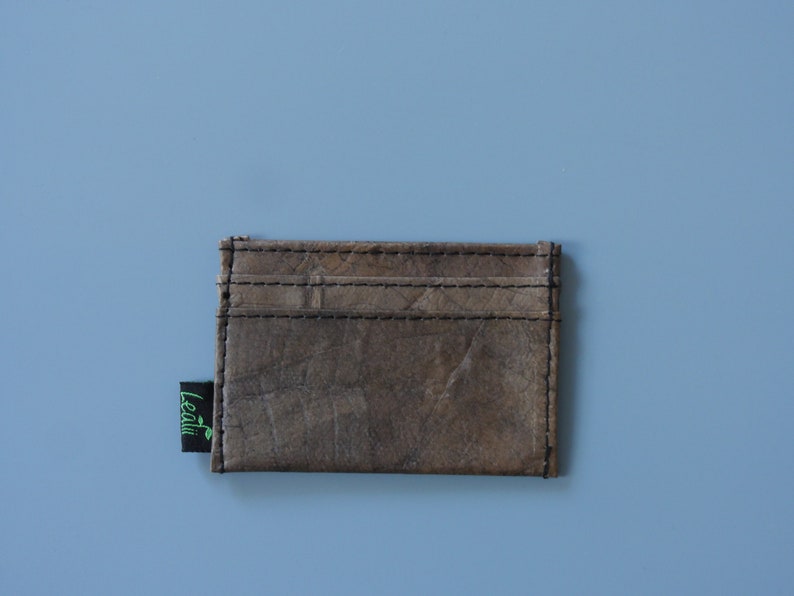 Real Leaf Slim Wallet Gray