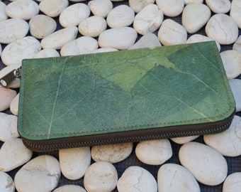Real Leaf Zip Wallet