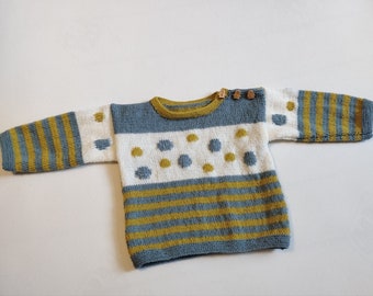 Knitted baby sweater size. 68-73