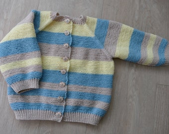 Baby cardigan, children's jacket, baby clothes, knitted baby clothes