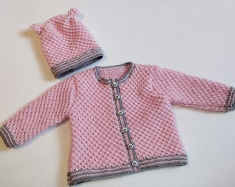 Baby set size 56-61 made of merino yarn