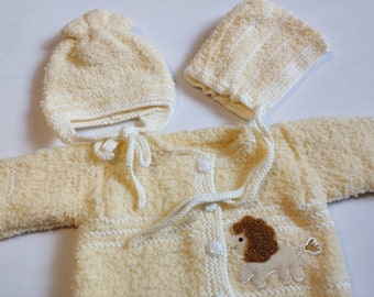 Baby set with two hats size. 50-56