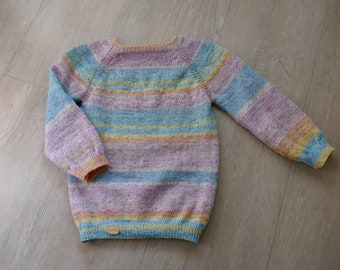 Baby sweater hand knitted size 92-98