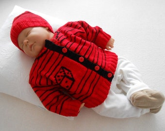 handgestrickte Babykleidung, Babygarnitur, Babyset, Geschenk