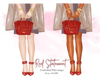Stiletto Heels Red Fashion Illustrations Fashion Girl Clipart Red Fashion Clipart Planner Clipart High Heel Shoes Clipart Planner Stickers