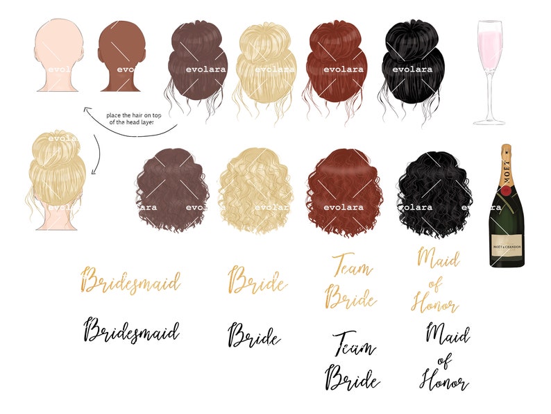 Bridesmaid Clipart Bride Robe Clipart Best Friends Clipart Bride Tribe Customizable Clipart Bachelorette Party Wedding Team Bride Clip Art