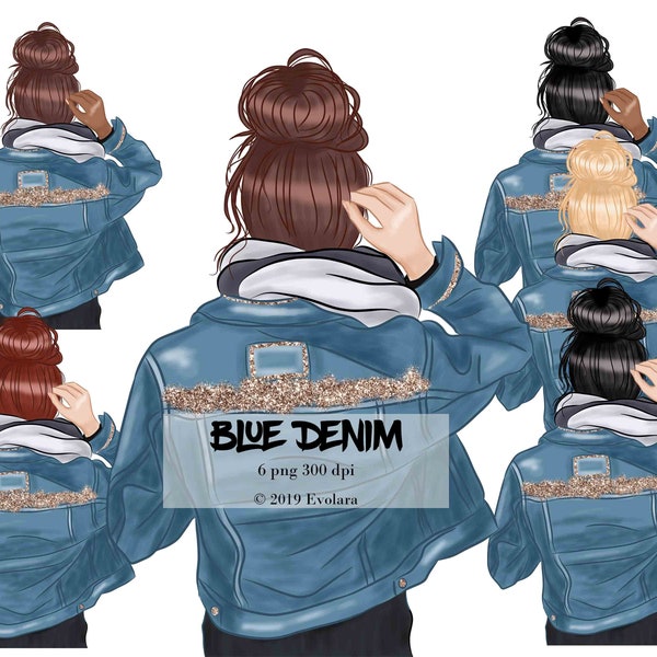 Denim Fashion Illustration - Etsy