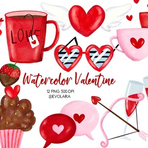 Acquerello San Valentino Clipart Acquerello San Valentino San Valentino clipart Clipart Cuore Grafica matrimonio Messaggio d'amore Clipart San Valentino PNG