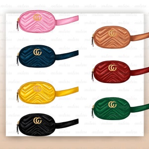 Puede incluir: Cinco ri&ntilde;oneras acolchadas de diferentes colores con un logotipo 'G' entrelazado en oro. Los colores son rosa, marr&oacute;n, azul marino, rojo y verde.