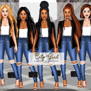 Girl Boss Clipart Fashion Girls Clipart afroamericano Clipart Curvy Girl Clipart Fashion Illustrations Blue Jeans Girl Denim Clipart
