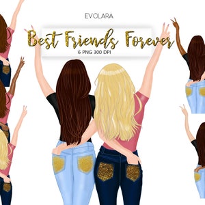 Best Friends Clipart Besties Clipart BFF Clipart Soul Sisters Clipart Sister Gift Girlfriends Custom Besties Customizable Clipart Mug Design