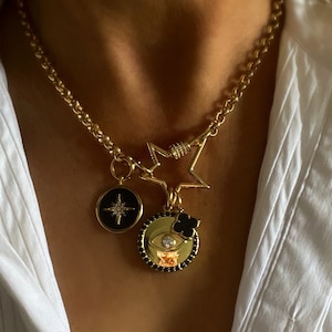 Lucky Charms  Necklace, Protection Necklace,rolo chain ,belcher chain charm necklace,gift for her