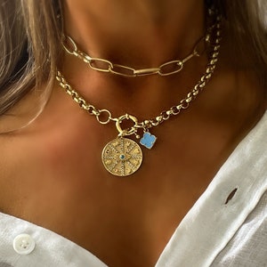 Good vibes necklace,Protection necklace,Evil eye necklace, layering necklace