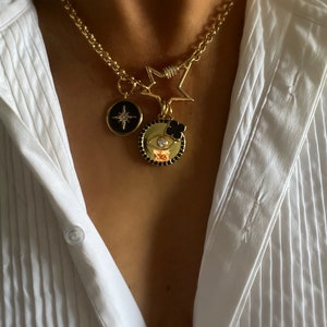 Collier porte-bonheur, collier de protection, collier de breloques chaîne rolo image 9