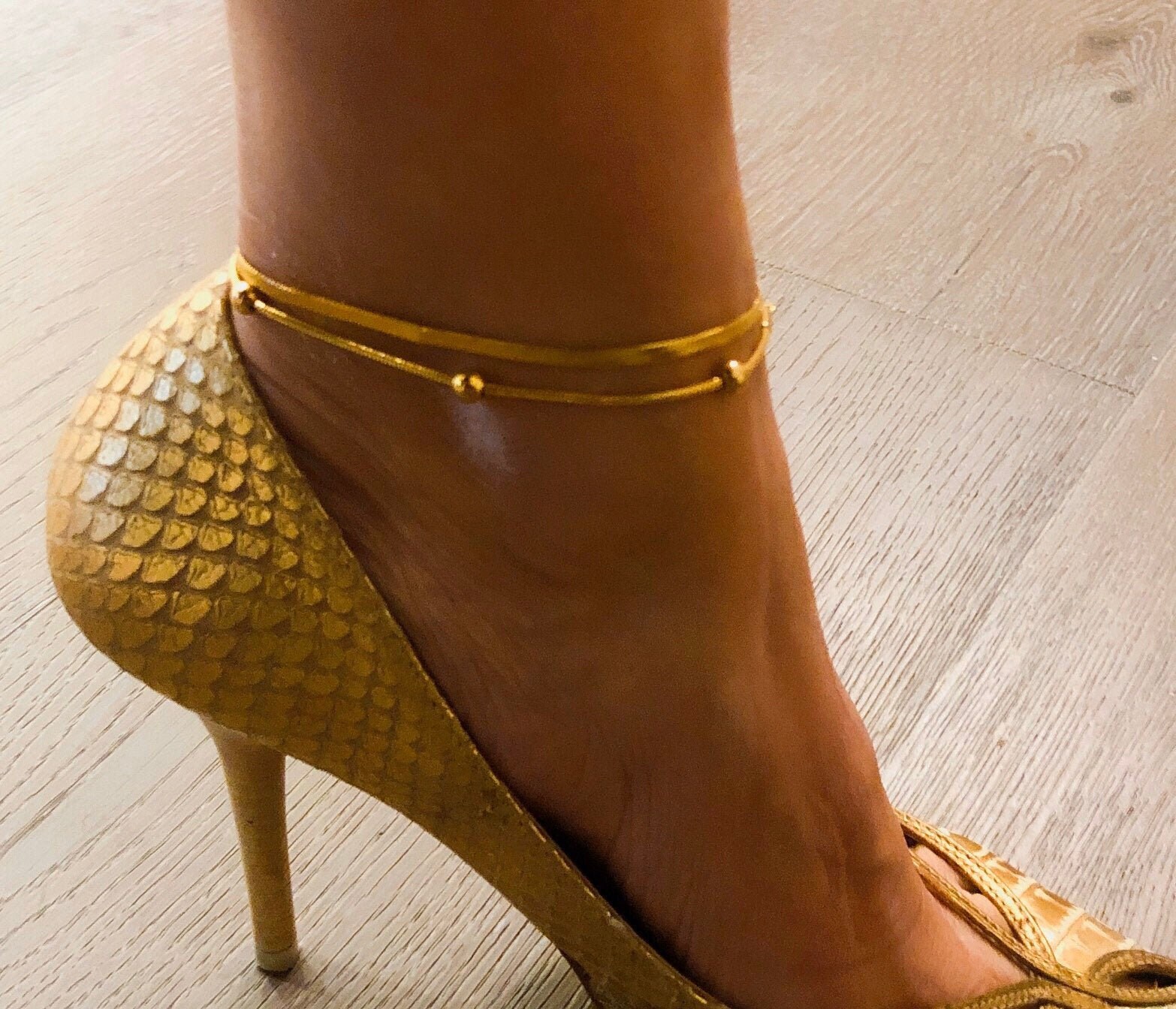 Gold Snake Anklet - Etsy