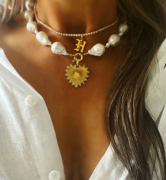 Etsy baroque 2024 pearl necklace